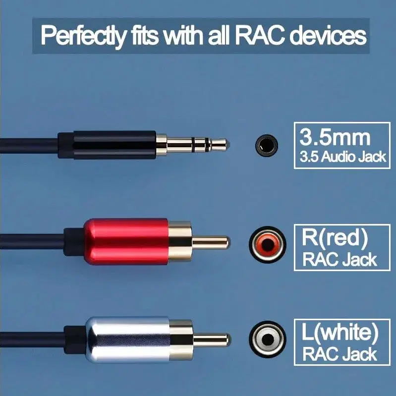 50cm 금도금 3.5/RCA 변환 OFC 케이블