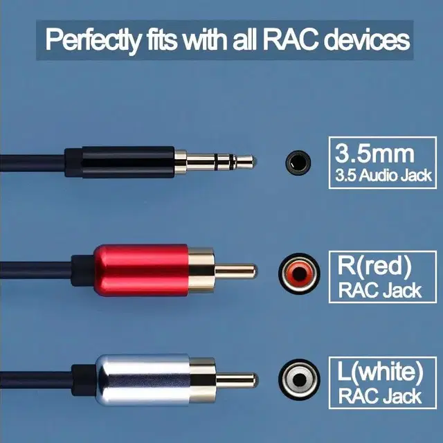 50cm 금도금 3.5/RCA 변환 OFC 케이블