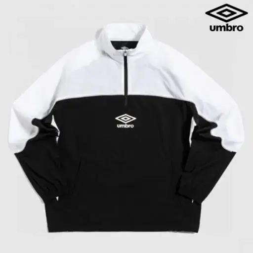 Umbro Active Warmup Anorak Black White