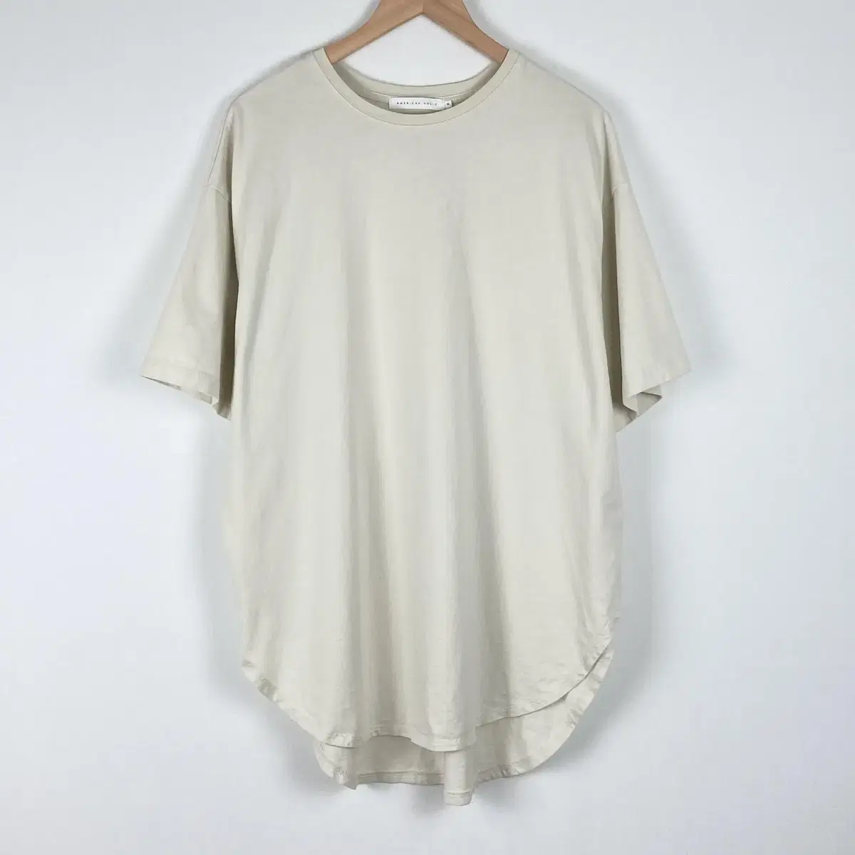 AmericanHolic Beige Short Sleeve T-Shirt Vintage Salvation A467