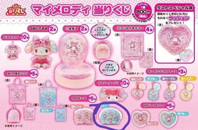 (Unsealed) Sanrio My Melody Mameload Atari Kuji First Lottery Pow