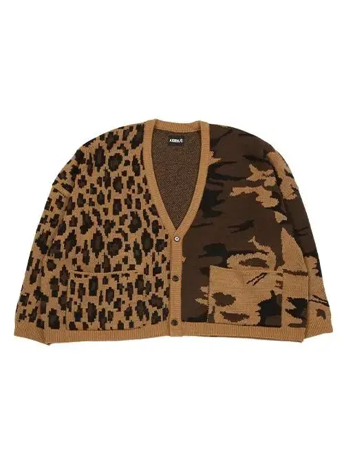 Azzobaiazzo Leopard Camouflage Cardigan