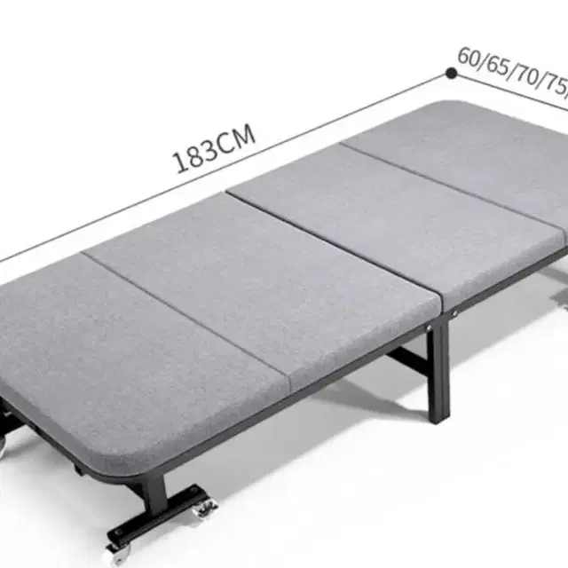 접이식 침대 휴대용 간이침대 폭70CM 각도조절 매트리스 침대