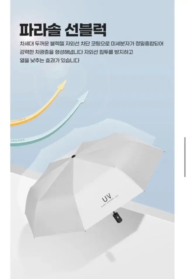 새 제품 3단 자동 UV 자외선 차단 암막 양산