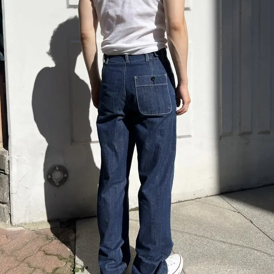 vintage adjust denim trouser