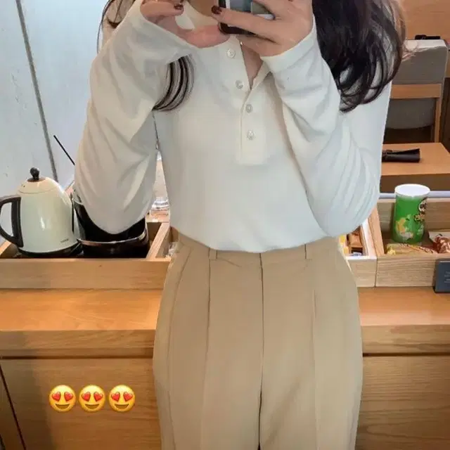 데이온 버튼티 아이보리