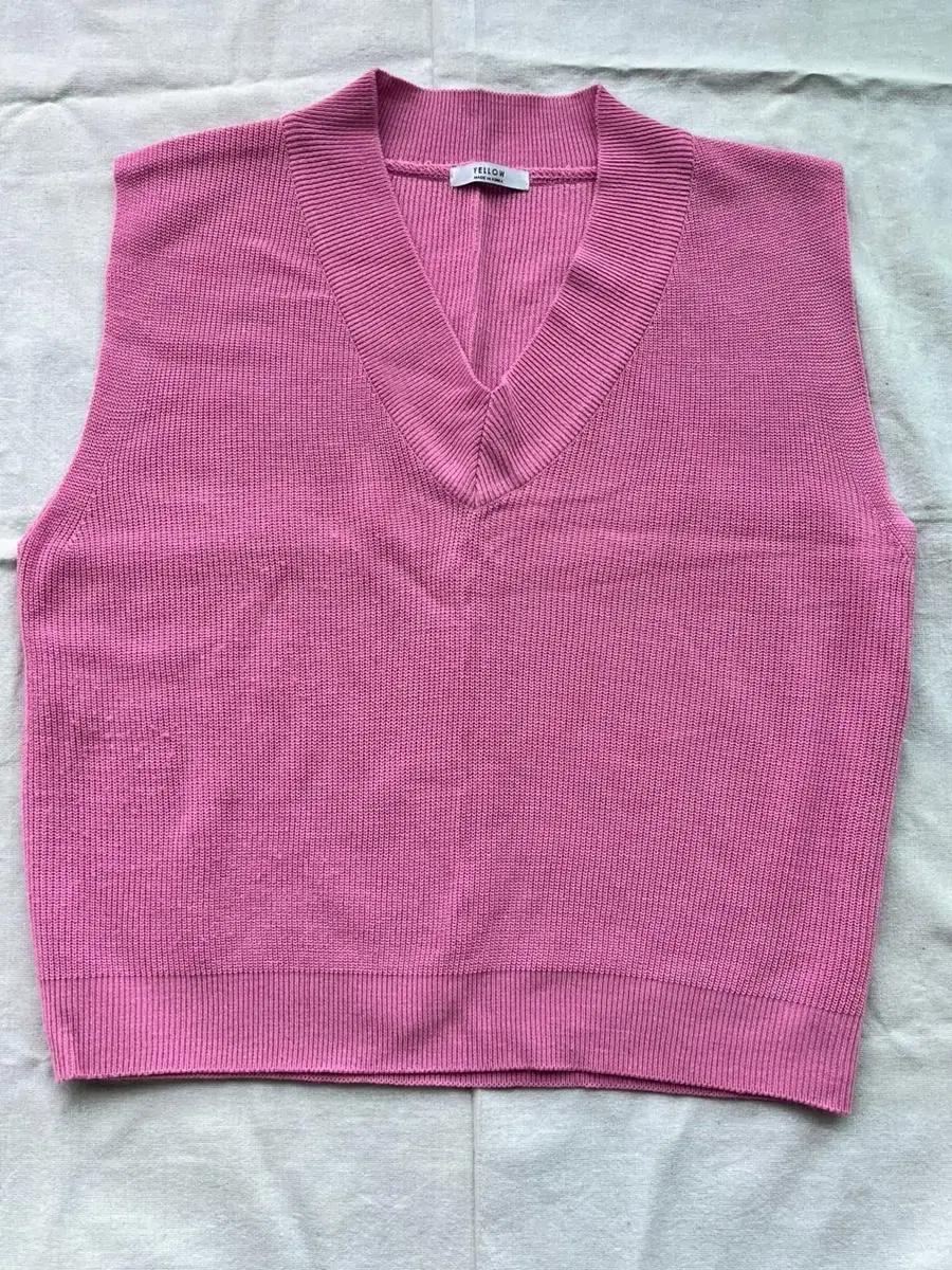 A fresh pink knit vest