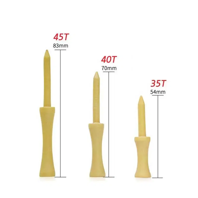 손잡이 나무 골프티 50개 / 골프티 나무티 35T 40T 45T 티샷