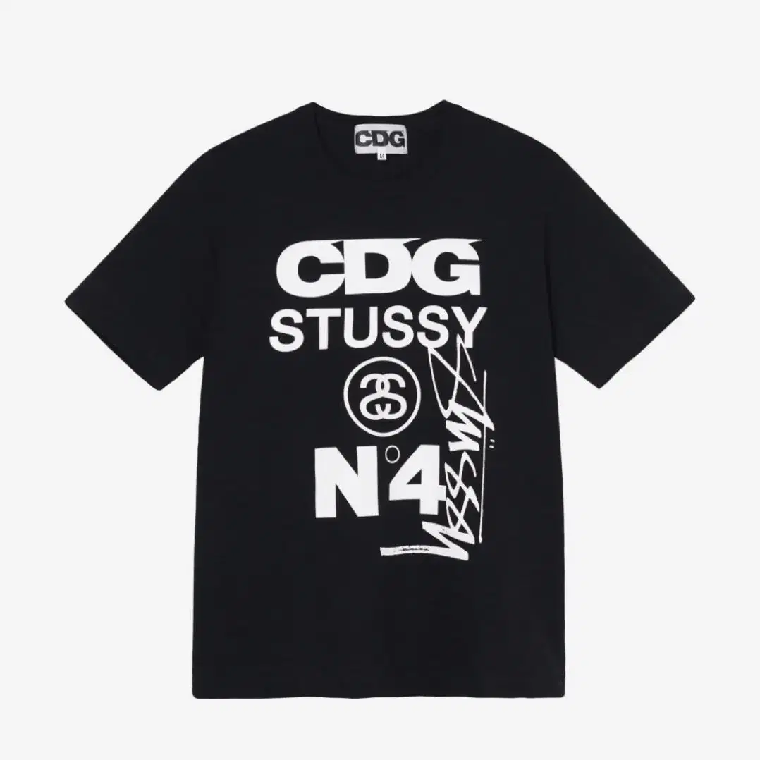 CDG x Stussy T-shirt black 새상품