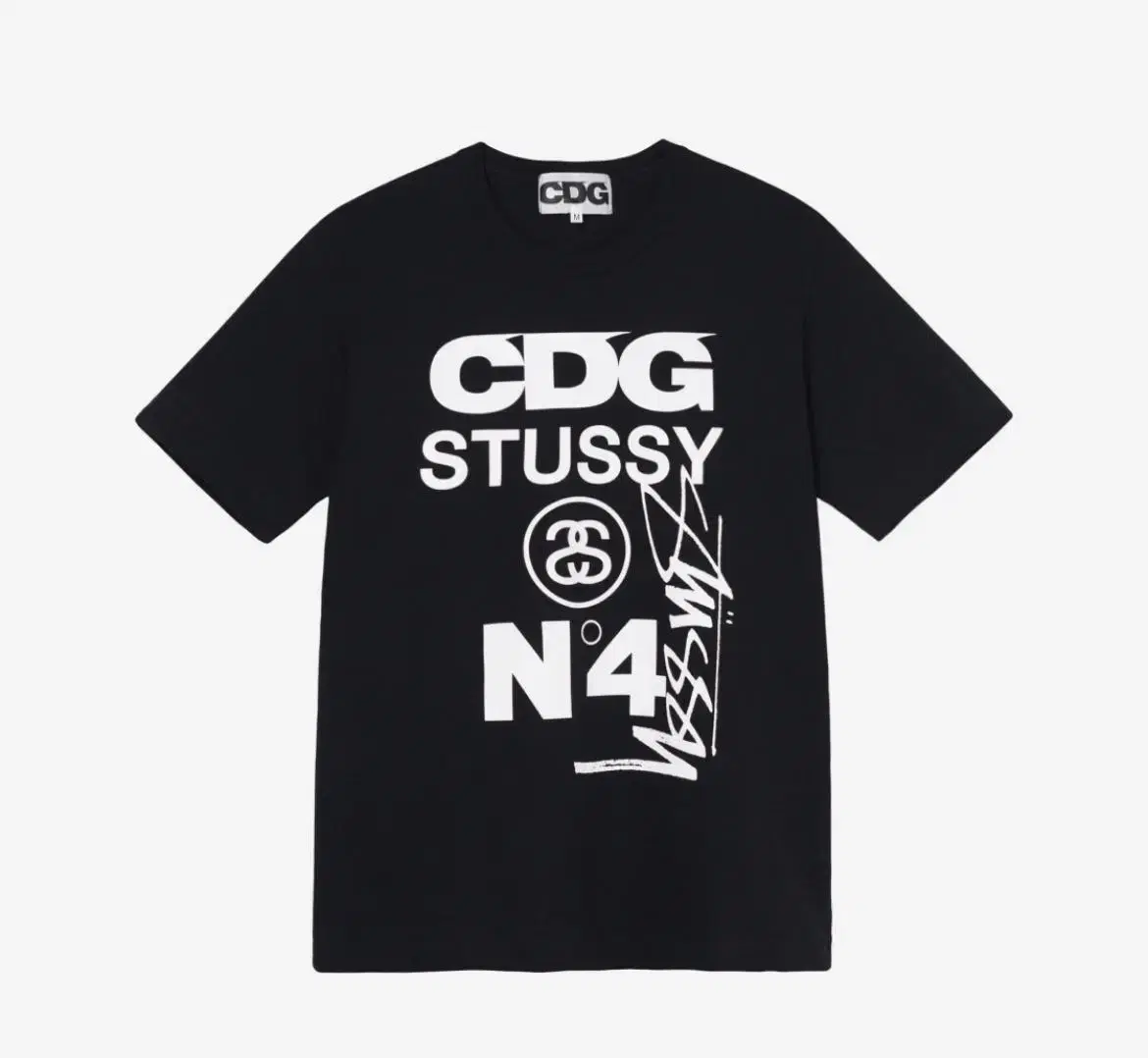 CDG x Stussy T-shirt black 새상품