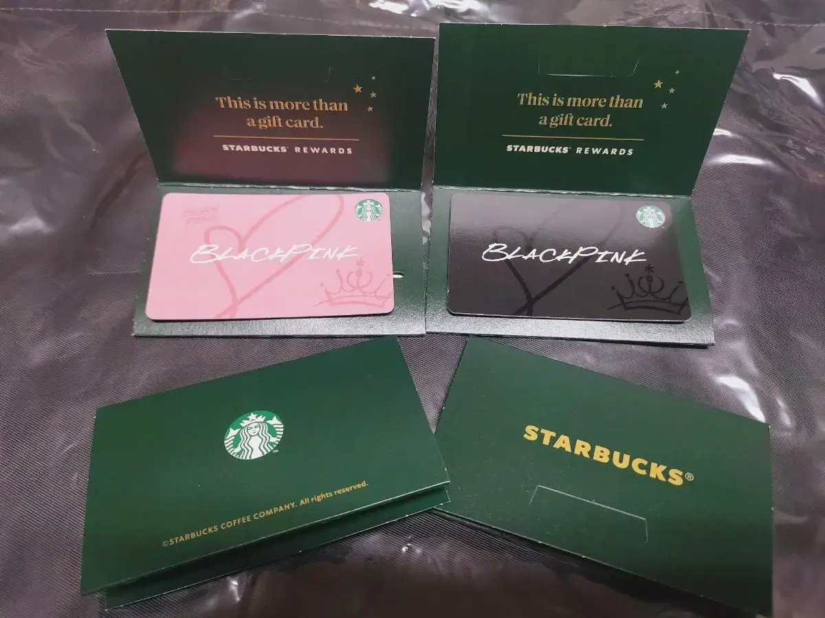 Starbucks black pink kard (2-card set sold out) (Blank kards) Set sold only