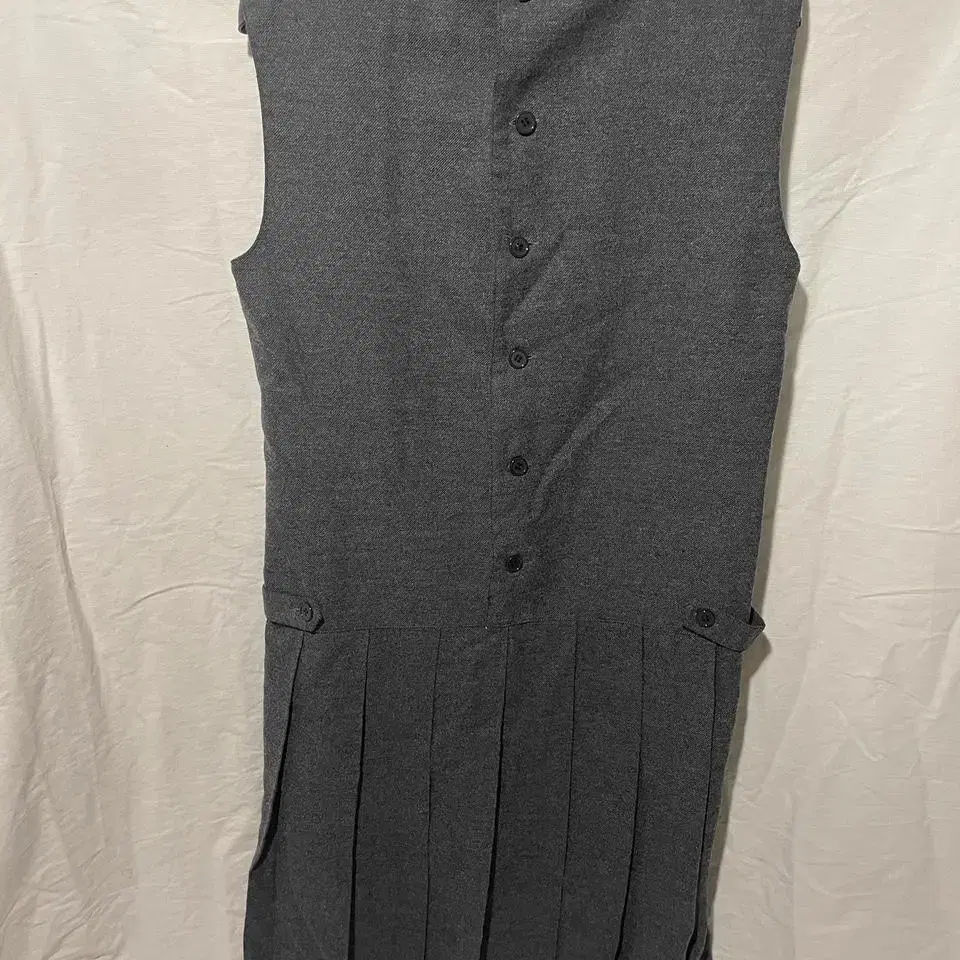 vintage button pleats dress