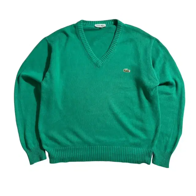 80s old lacoste cotton knit