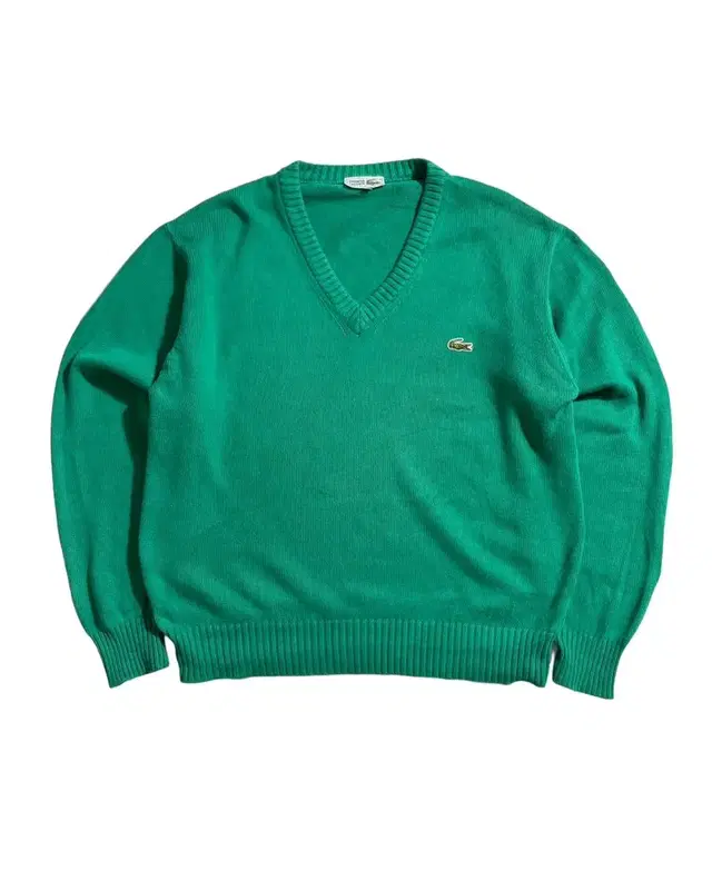 80s old lacoste cotton knit