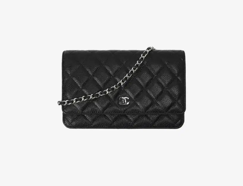 (NEW) Chanel WOC Classic Change Wallet in Silver