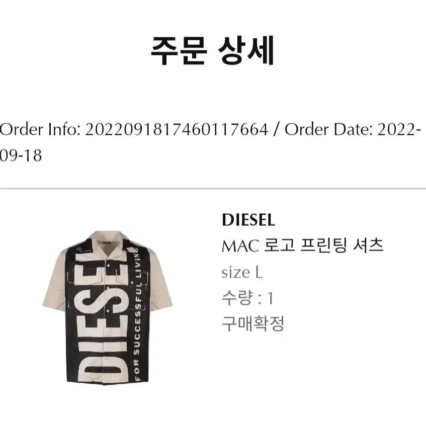 [L] 디젤 Diesel MAC 로고 프린팅셔츠