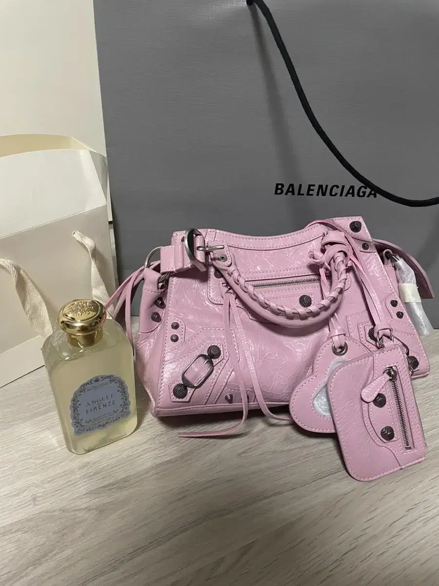 Balenciaga Necagol XS Baby Pink Light Pink Lambskin Lecagol