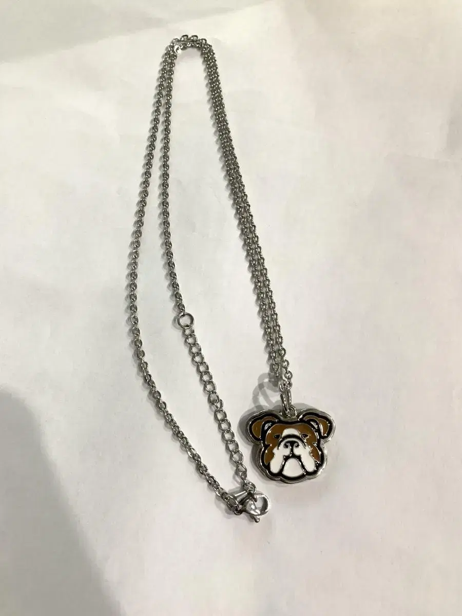 New and Unused Human Made Bulldog Pendant Surgical Steel Necklace