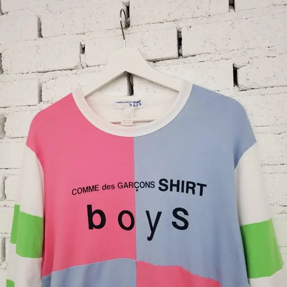 꼼데가르송 SHIRT BOYS 컬러블록 롱슬리브