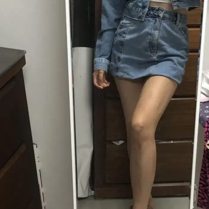 TOPSHOP denim set up 55 탑샵 투피스 셋업 청자켓 데