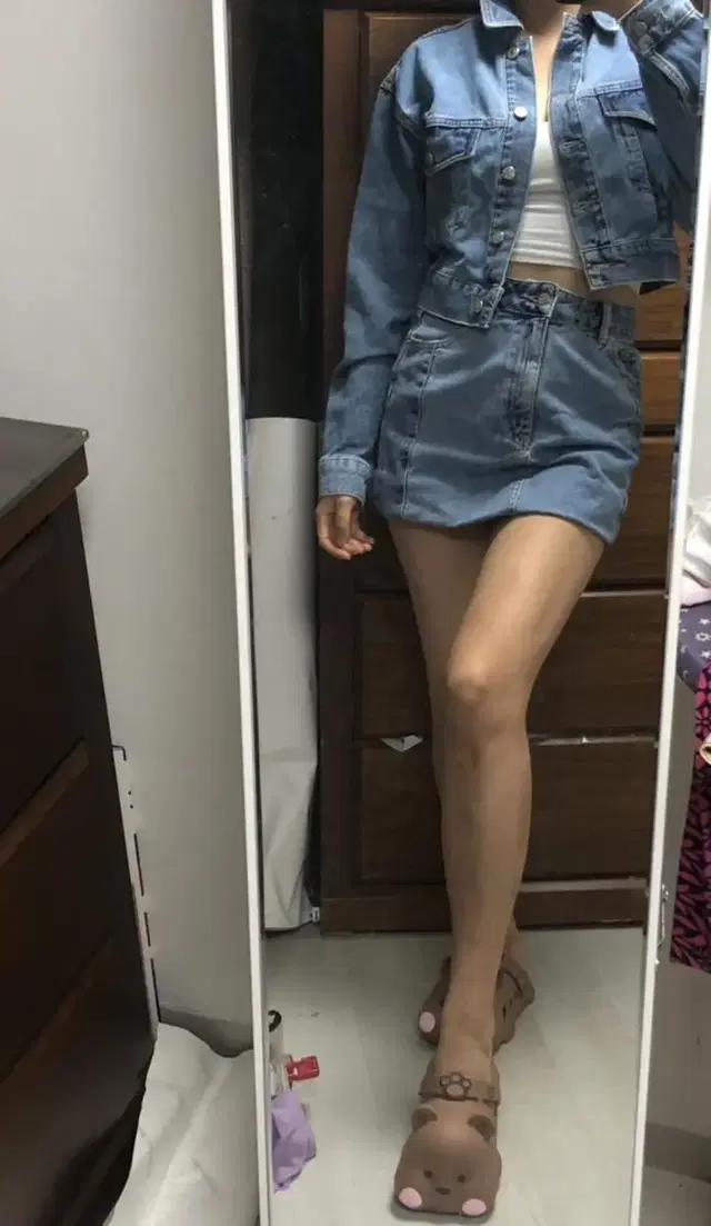 TOPSHOP denim set up 55 탑샵 투피스 셋업 청자켓 데