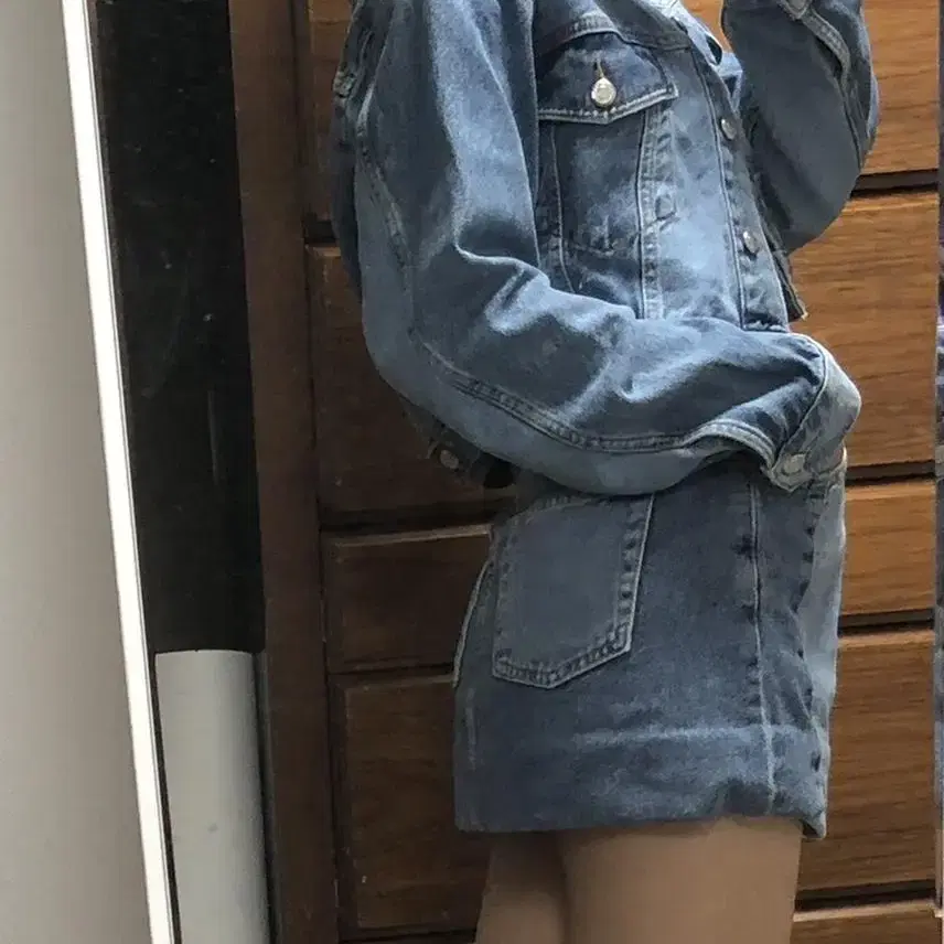 TOPSHOP denim set up 55 탑샵 투피스 셋업 청자켓 데