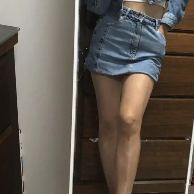 TOPSHOP denim set up 55 탑샵 투피스 셋업 청자켓 데