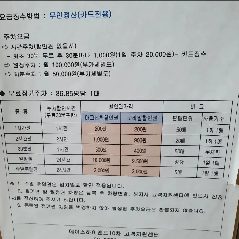 서울 가산동 에이스하이엔드타워 10차 주차권 일괄 팝니다.