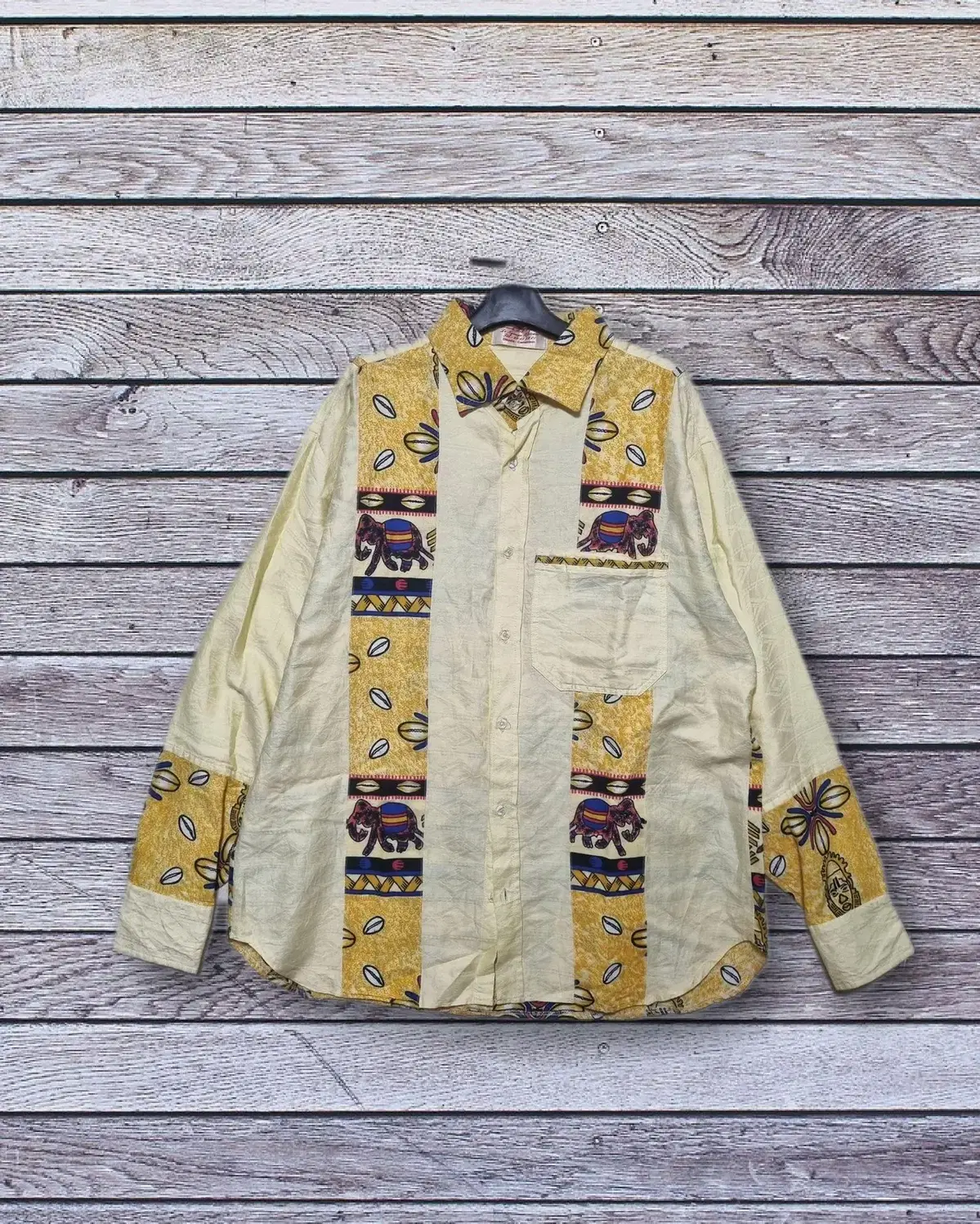 100~105) African Cameroon pattern shirt