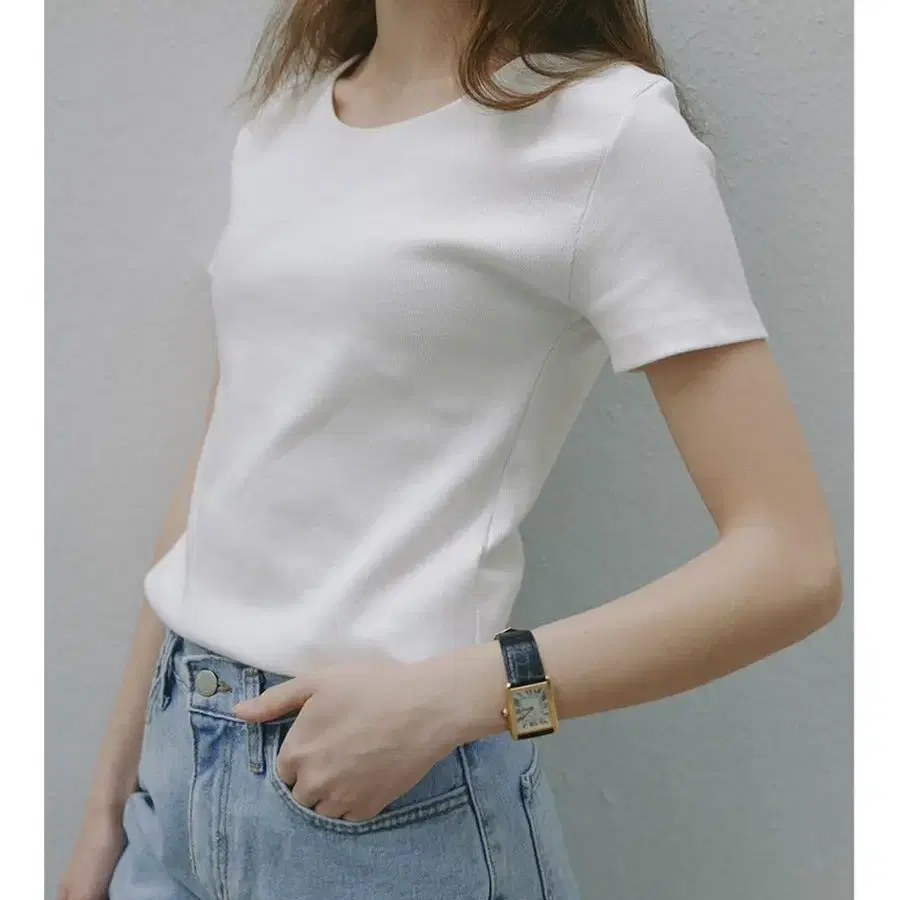 라미네즈 티셔츠 Ovel neck Short sleeved T-shirt