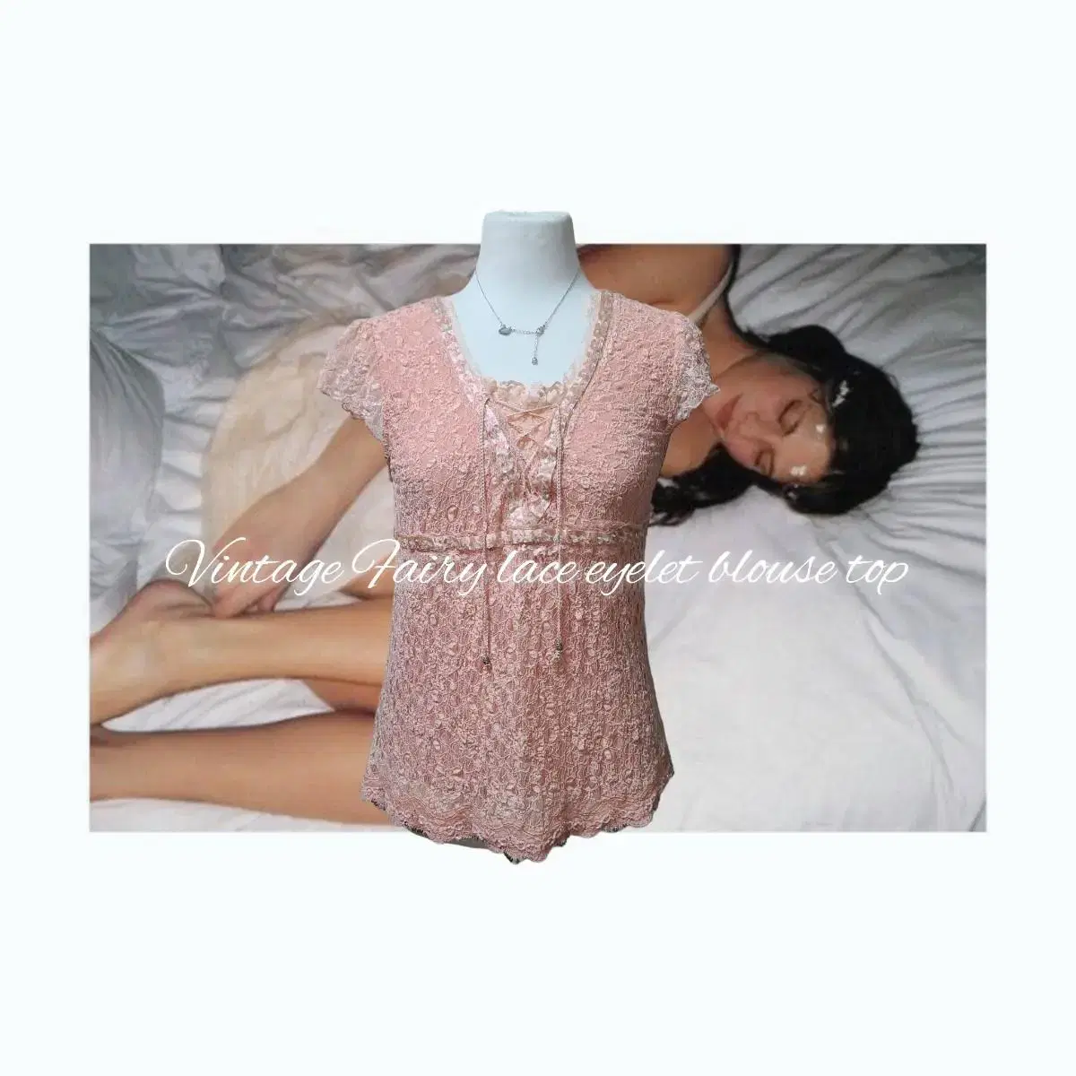 Vintage Fairy lace eyelet blouse top