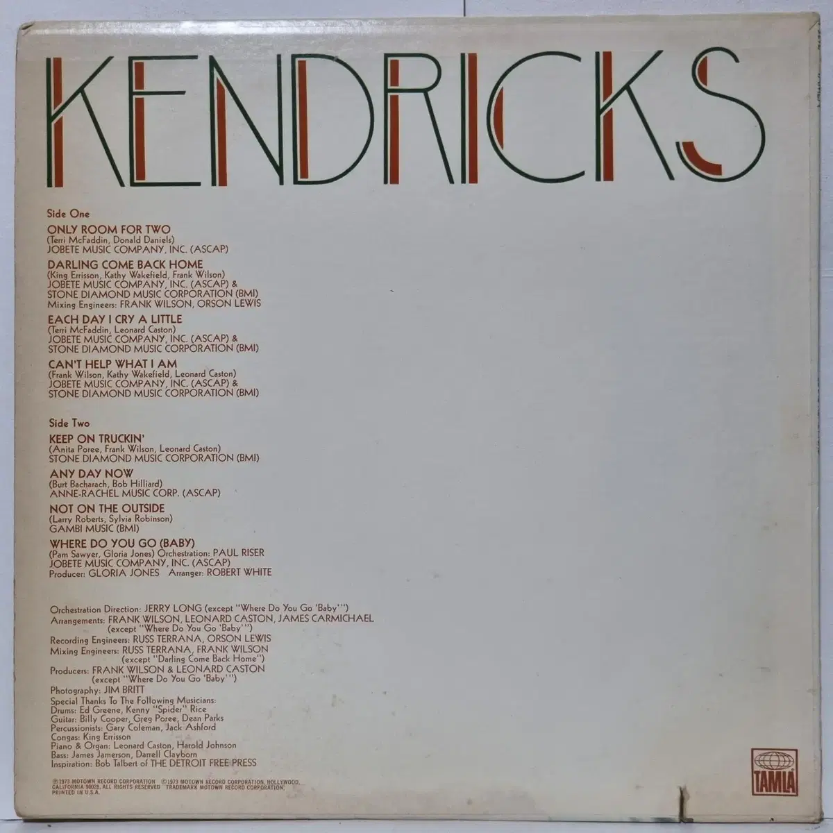 Eddie Kendricks - Eddie Kendricks LP