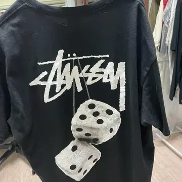 STUSSY Fuzzy Dice Tシャツ Lサイズ ホワイト Stussy Fuzzy Dice Tee White Men's - SS22 - US