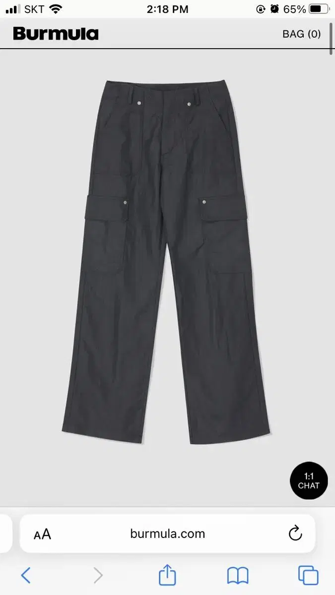 vermula rivet pocket pants (charcoal)