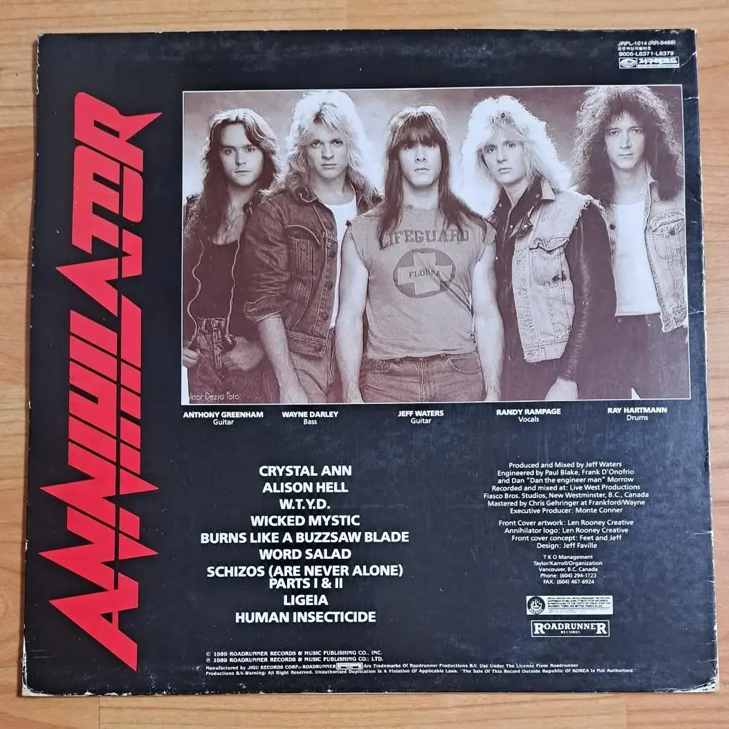 Annihilator alice in hell LP 팝니다