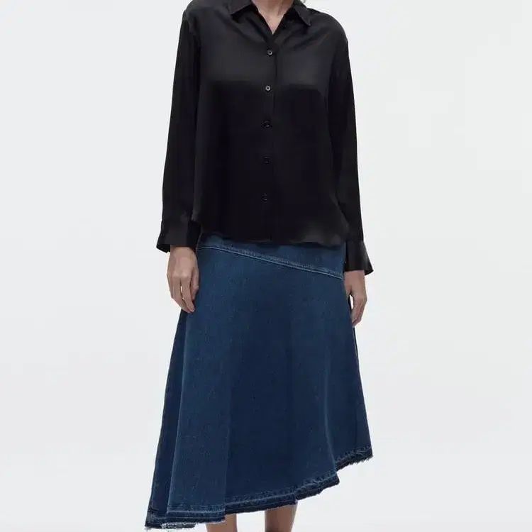 zara 자라 ZW THE DENIM SKIRT 데님 미디 스커트 새상품