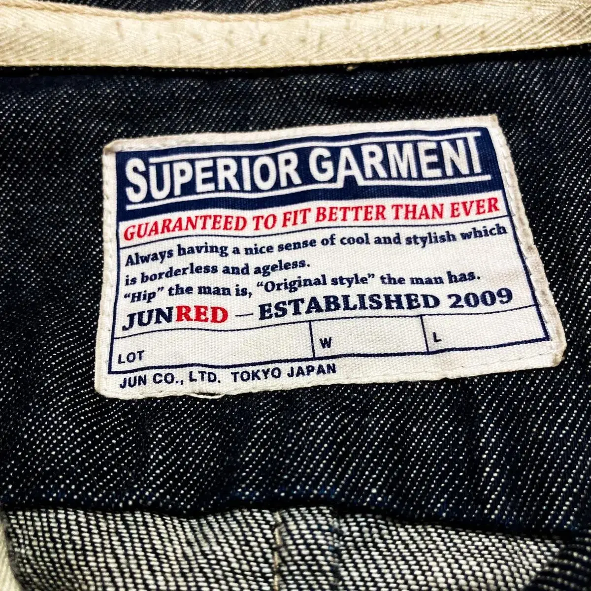 Junred garment 준 레드 일제 데님 셔츠