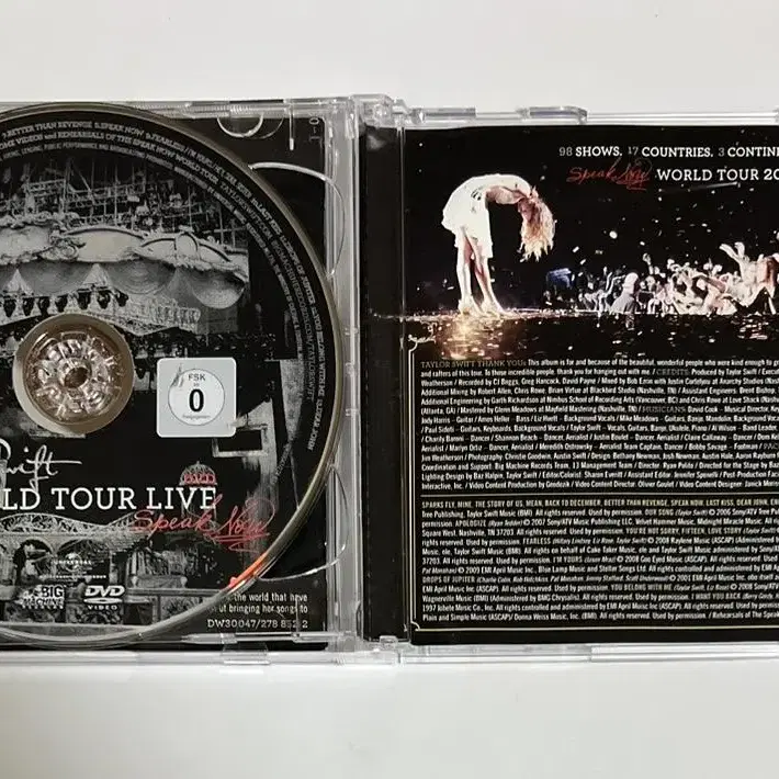 테일러 스위프트 Speak Now Tour Live 앨범 시디 CD