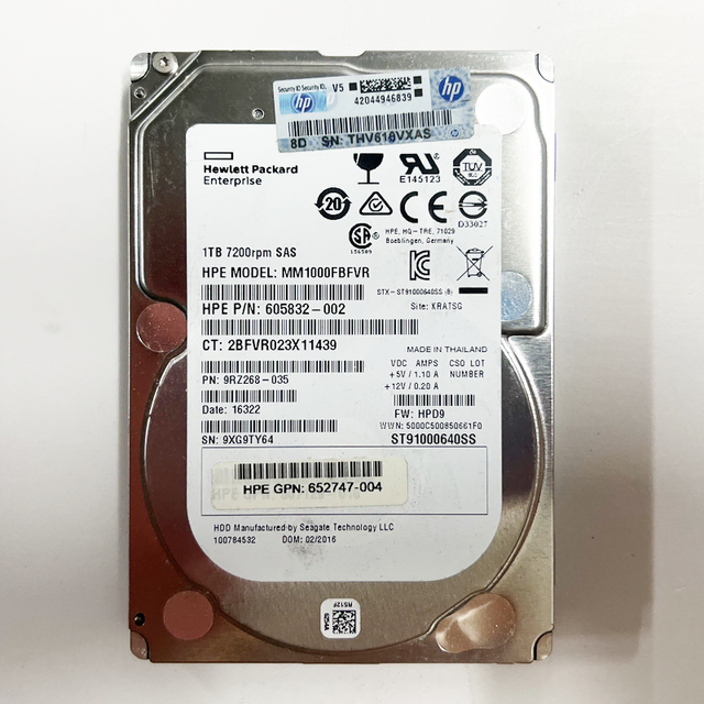 1TB) HPE MM1000FBFVR / ST91000640SS