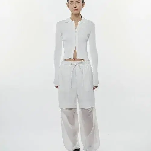 [샵아모멘토]SHEER LAYERED PANTS /white-s size