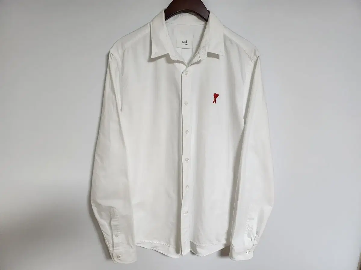 Army White Small Heart Embroidered Oxford Shirt 41 BFHC013 45