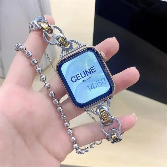 Apple iwatch 듀얼 서클 스틸 체인 스트랩