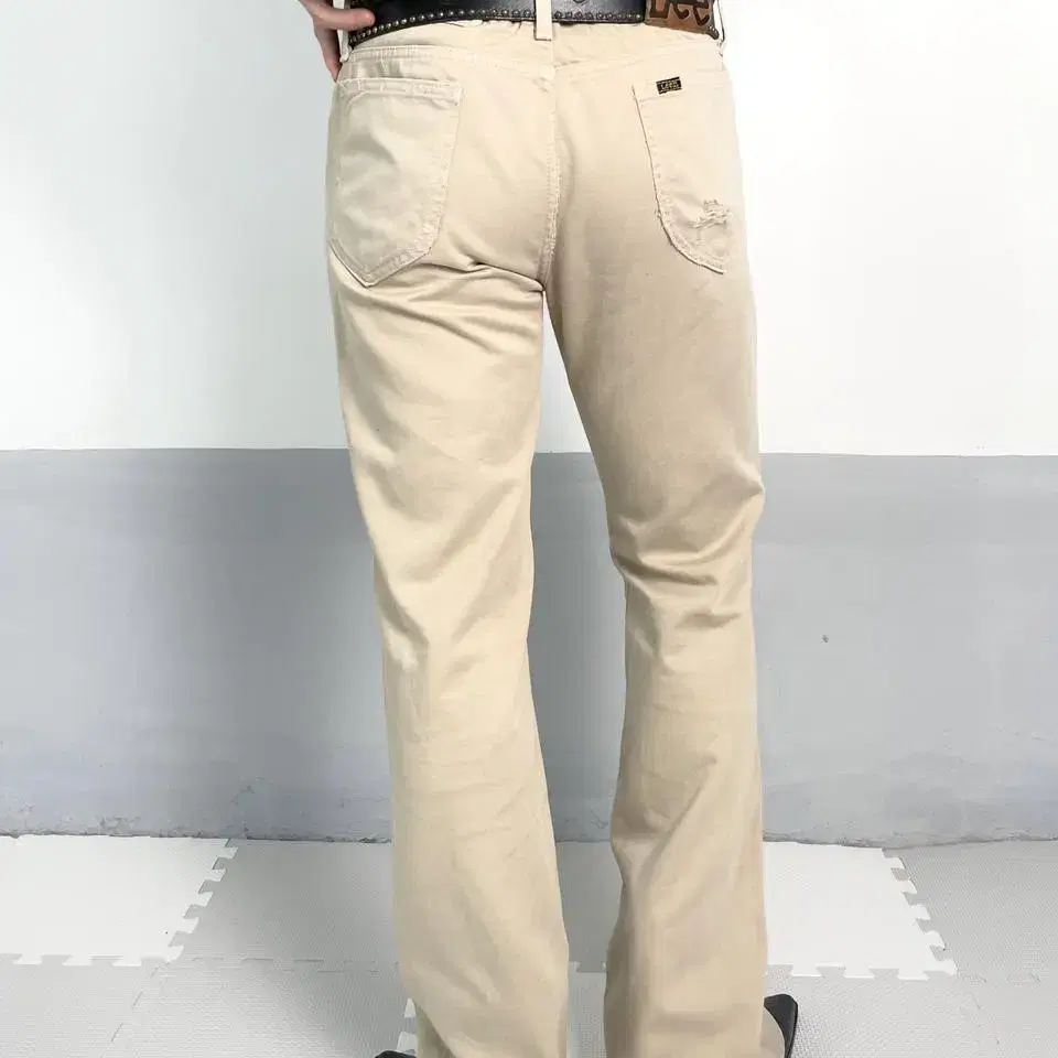 vintage lee riders beige boot cut pants