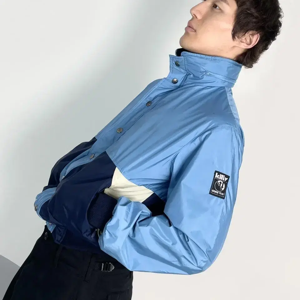 80-90s killy goretex blue tone jumper