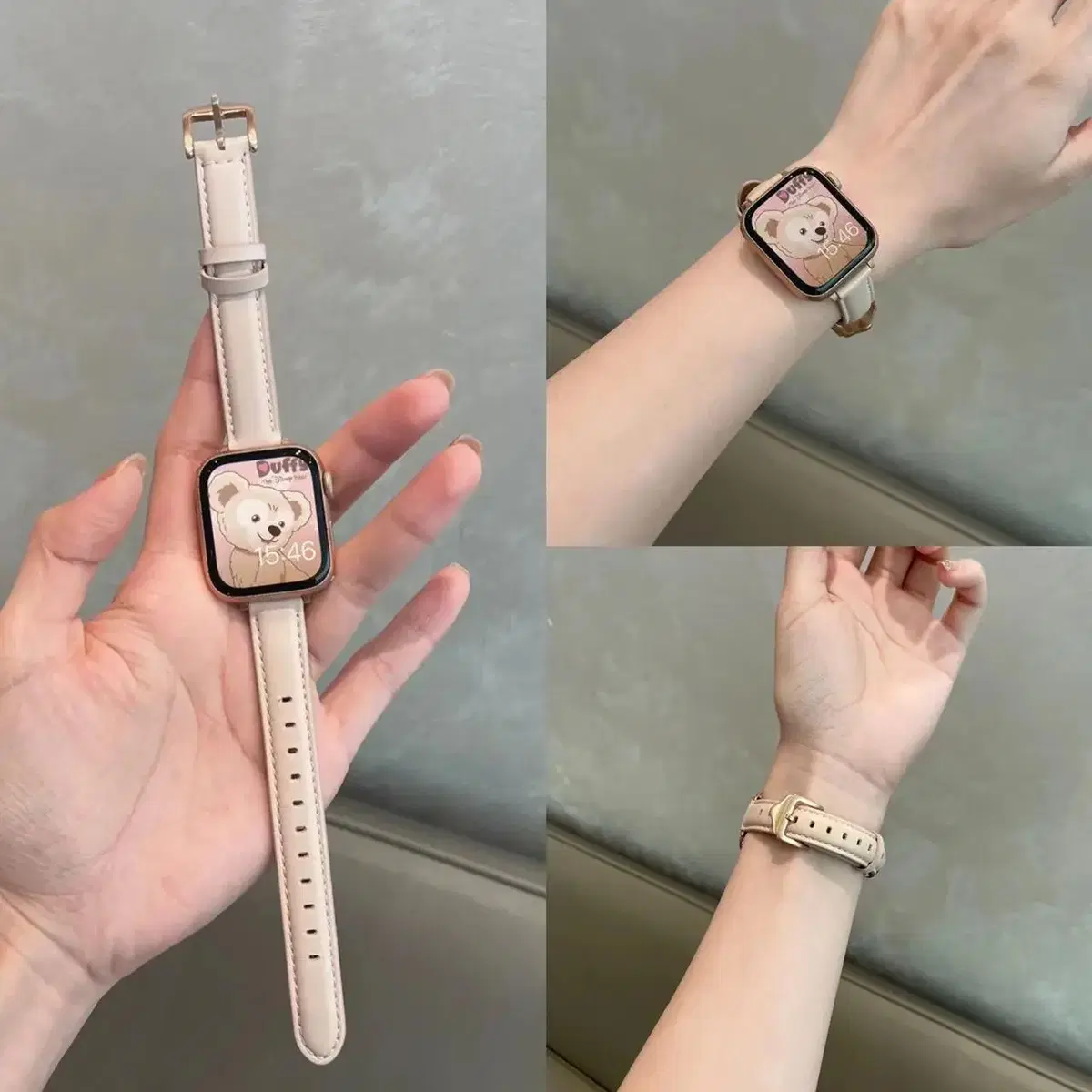 Apple Watch 슬림 스퀘어 레더 스트랩