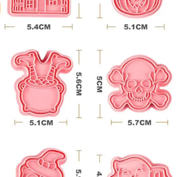 미사용 새상품 / 할로윈 6종 쿠키커터+스탬프 세트