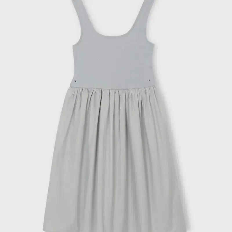 포티 poti eyelet mixed dress (milk grey)