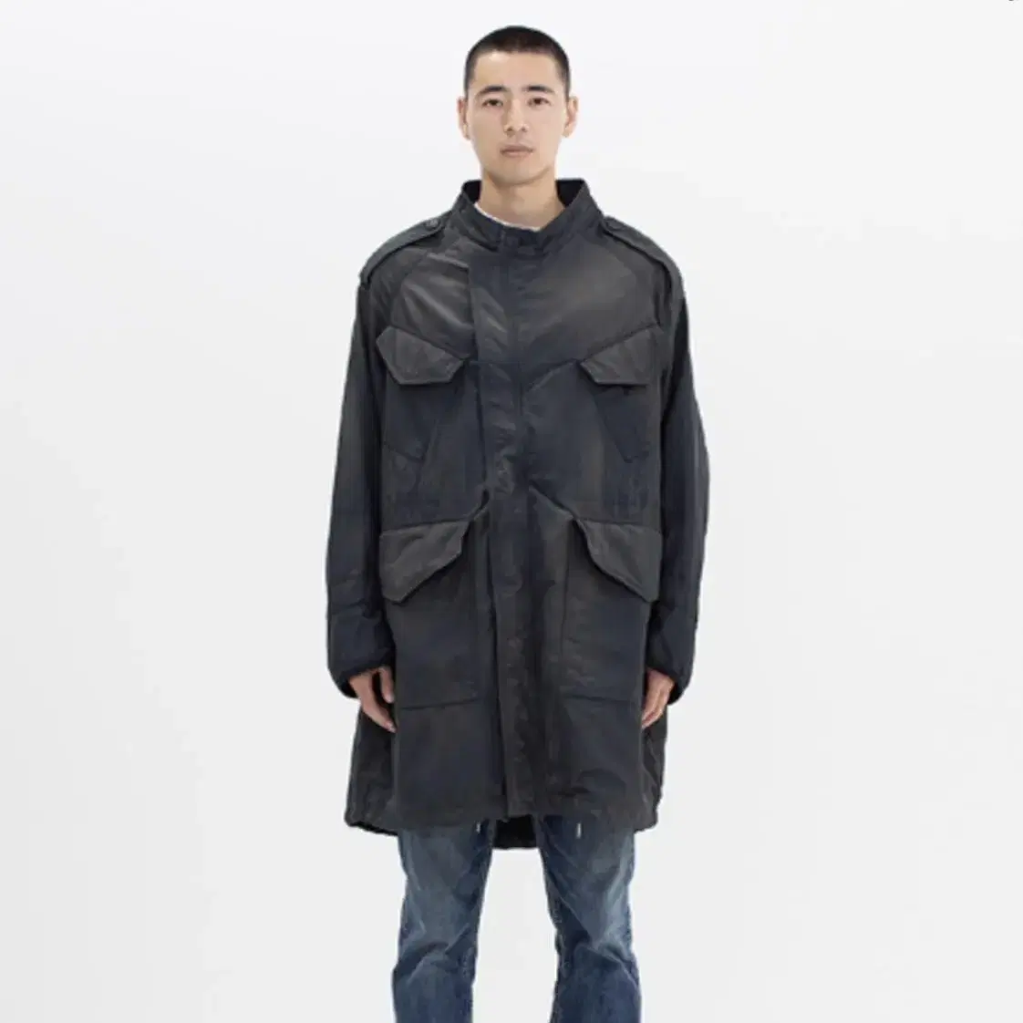 23ss Visvim Bega Combat Coat Navy - 4