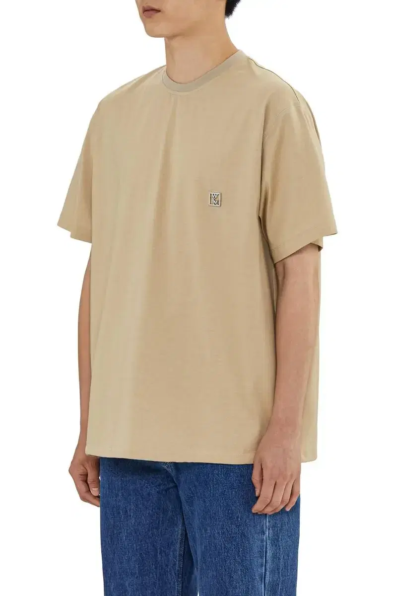 Wooyoung Mi Cotton string T-shirt Beige W231TS03703E