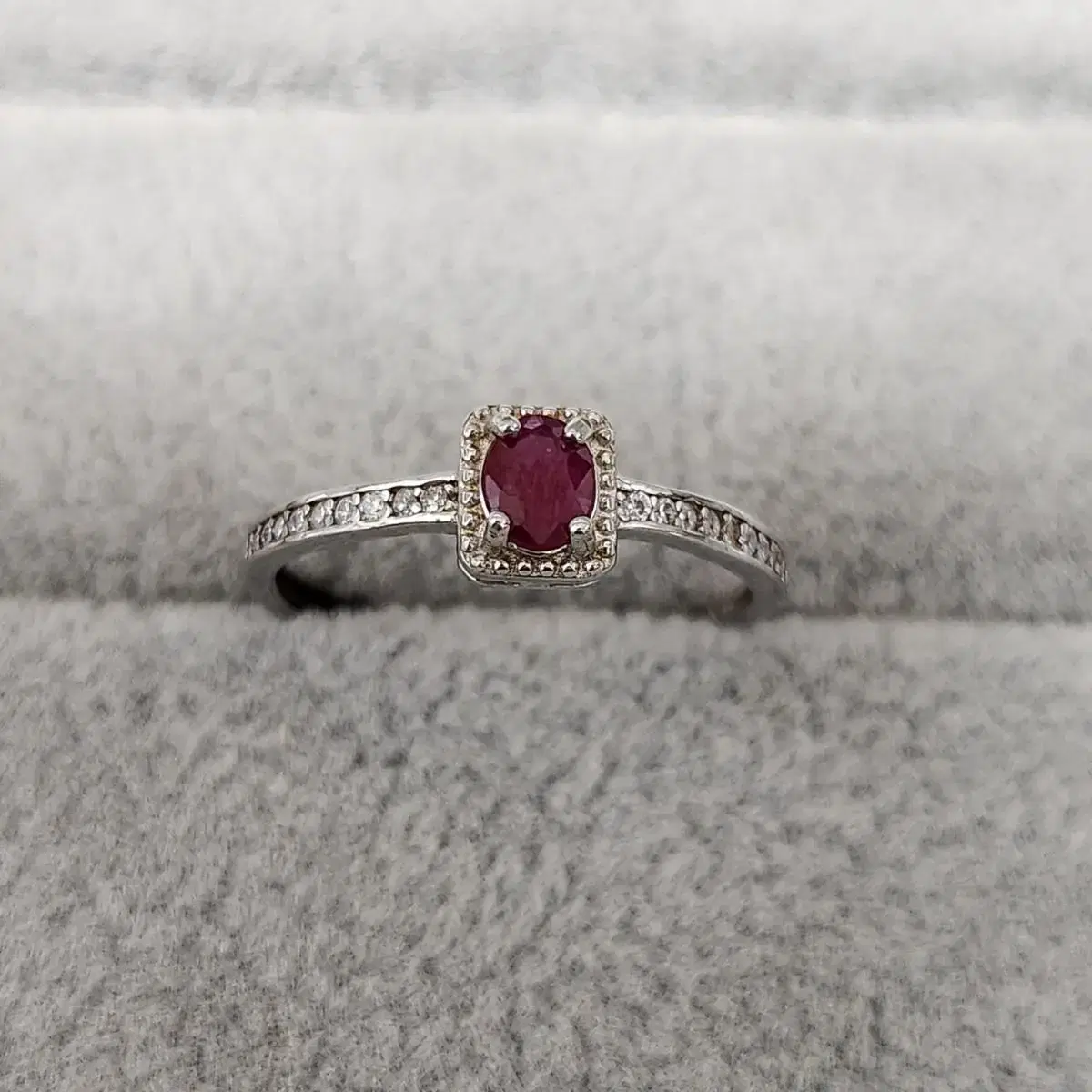 Natural ruby silver 925 ring